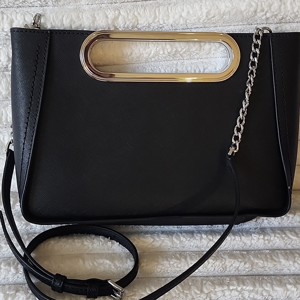 NWOT Michael Kors Chelsea Convertible Crossbody Clutch with Silver Hardware - Picture 3 of 7
